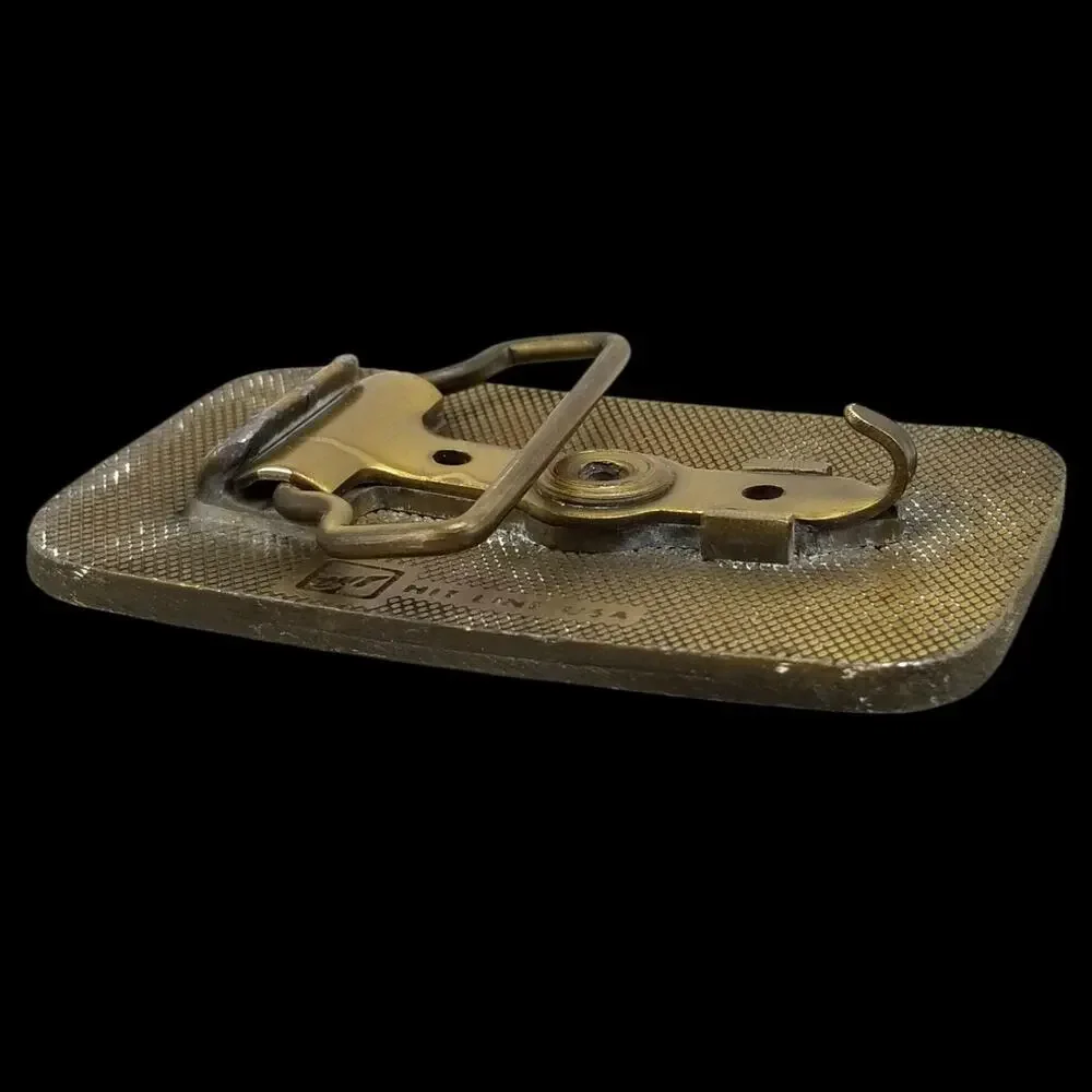 Vintage Belt Buckle E.V. Camp Steel Works Atlanta GA USA Made by Hit Line‎